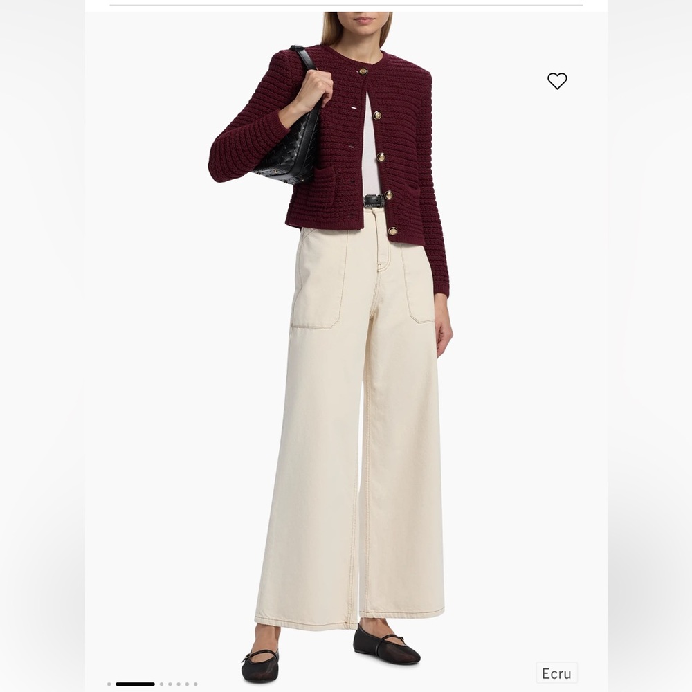 Ba&sh Mallou cream wide leg Jean